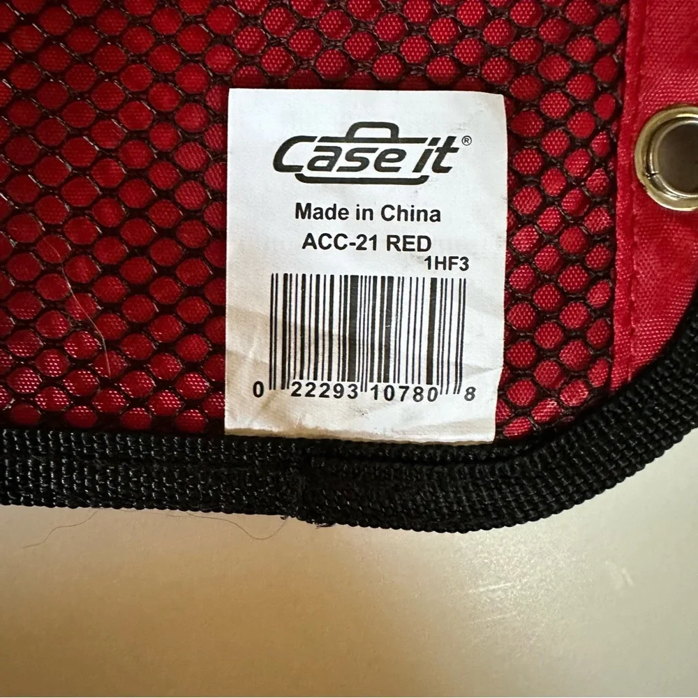 NWOT CASE IT RED 5-Tab Binder Accessory, 5 color tabbed, 6 pocket expandable